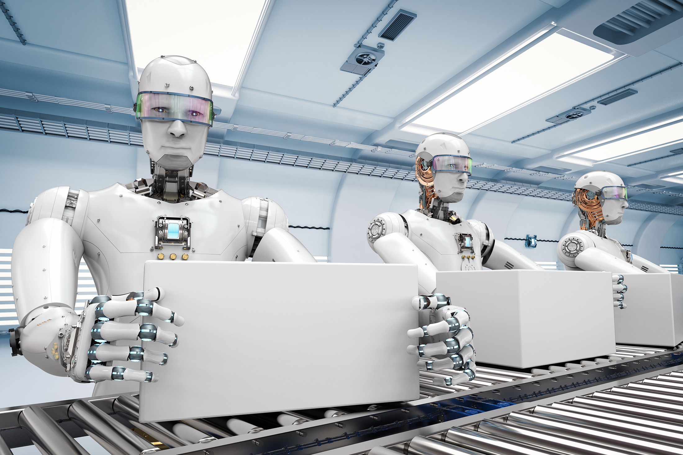 Robots working